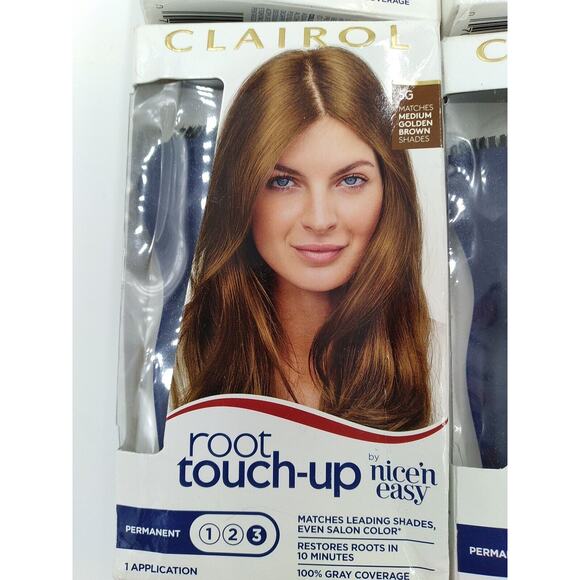 **NEW** 4 CLAIROL ROOT TOUCH UP PERMANENT HAIRCOLOR #5G MEDIUM GOLDEN BROWN - Picture 2 of 5